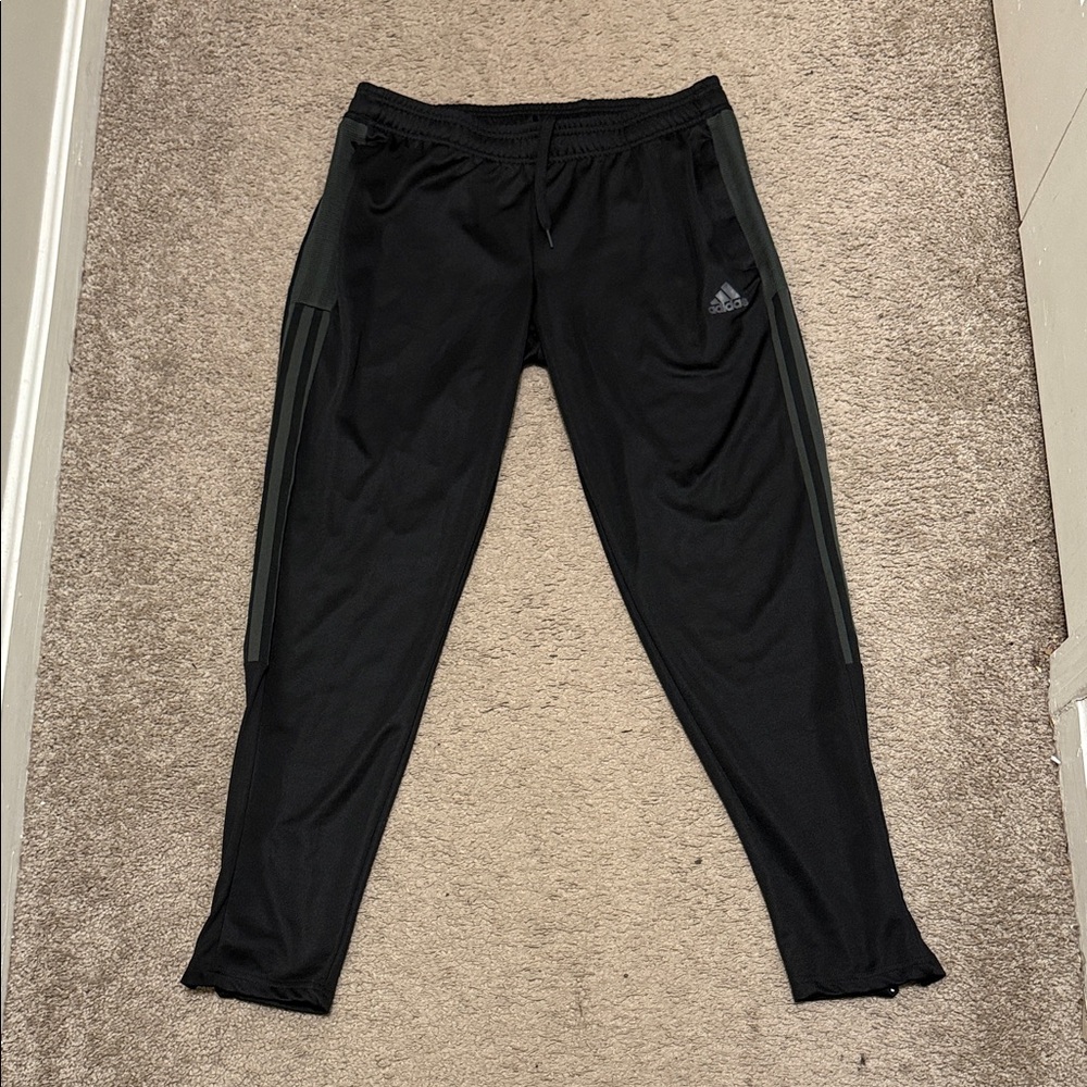 Adidas Kids Black and Gray Joggers